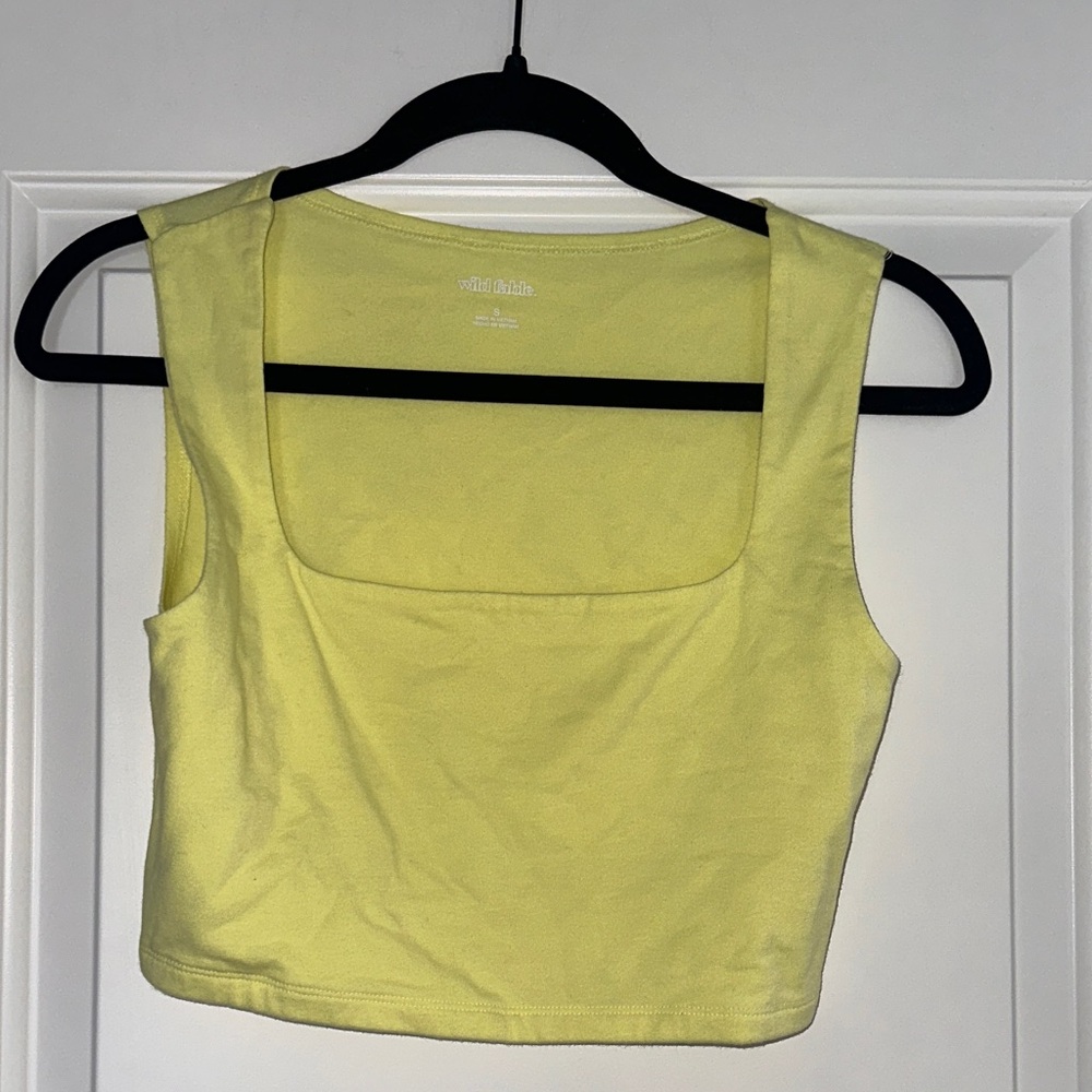 Wild Fable Light Yellow Tank Top